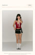 KELTIS Mesh Lining Side Slit Mini Dress